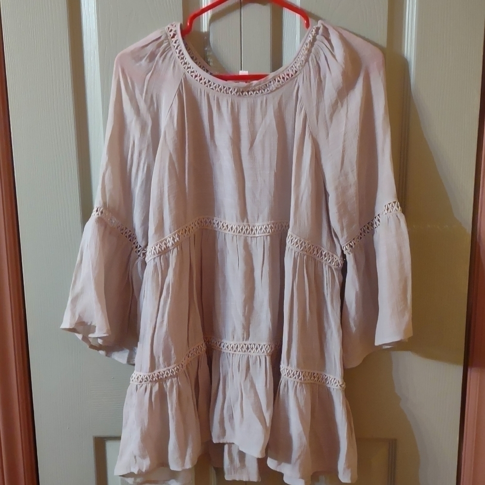 Size Small Spense Lace Babydoll Peasant Top Blouse Tunic